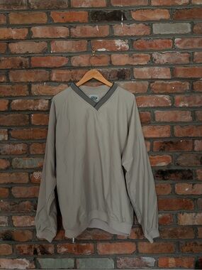 Men's V-Neck Pullover Sweater - Light Taupe
